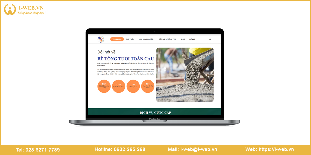 Lưu ý thiết kế website bê tông tươi