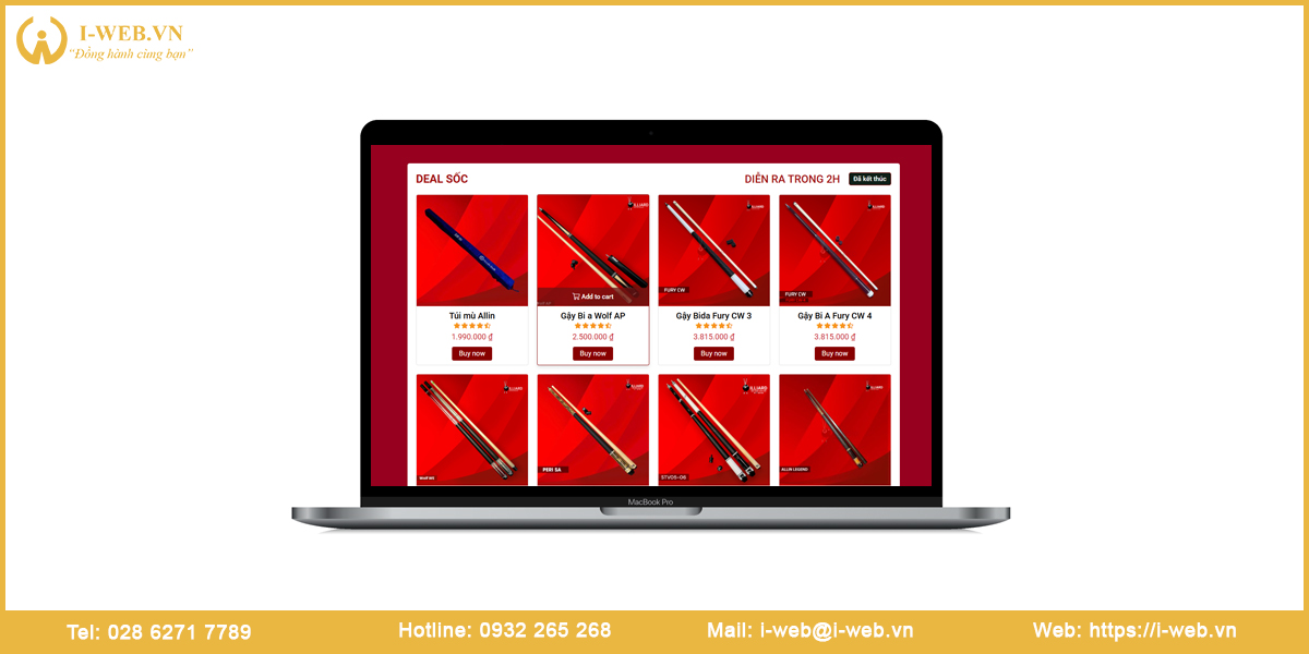 Lưu ý thiết kế web billiards