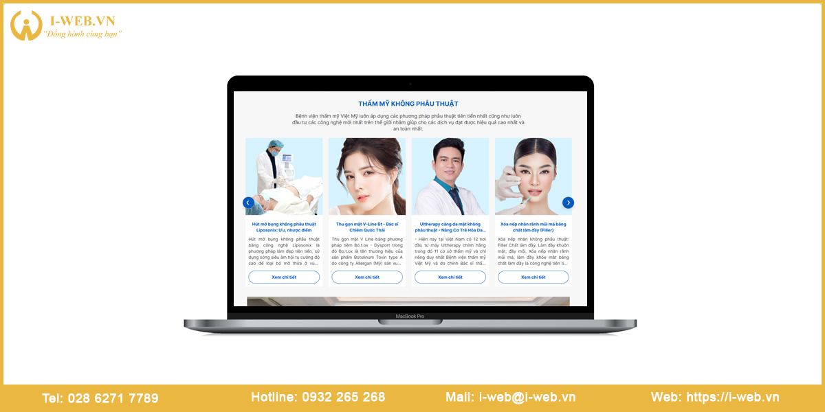 Lưu ý thiết kế web thẩm mỹ viện