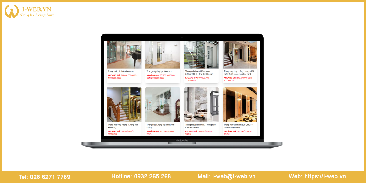 Lưu ý thiết kế web thang máy