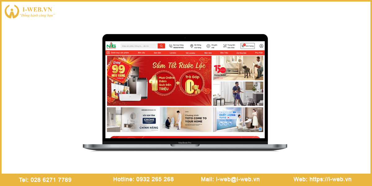 Lưu ý khi thiết kế web thiết bị vệ sinh