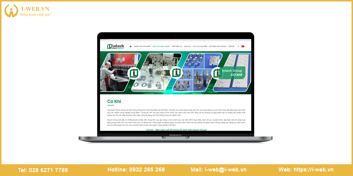 Lưu ý thiết kế web chế tạo máy