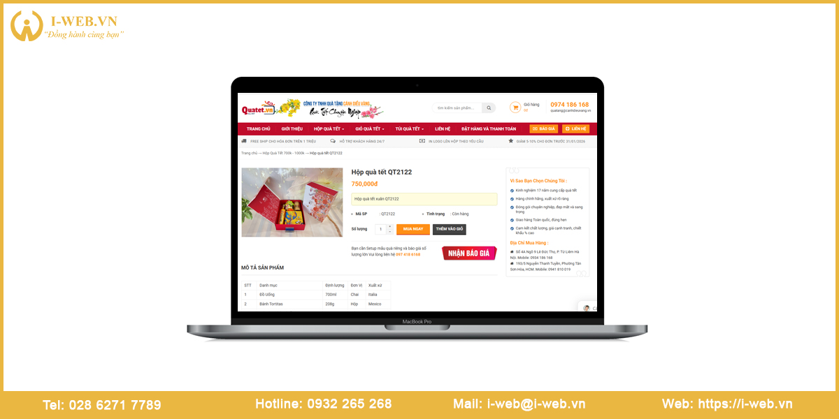 Lưu ý thiết kế website quà tặng