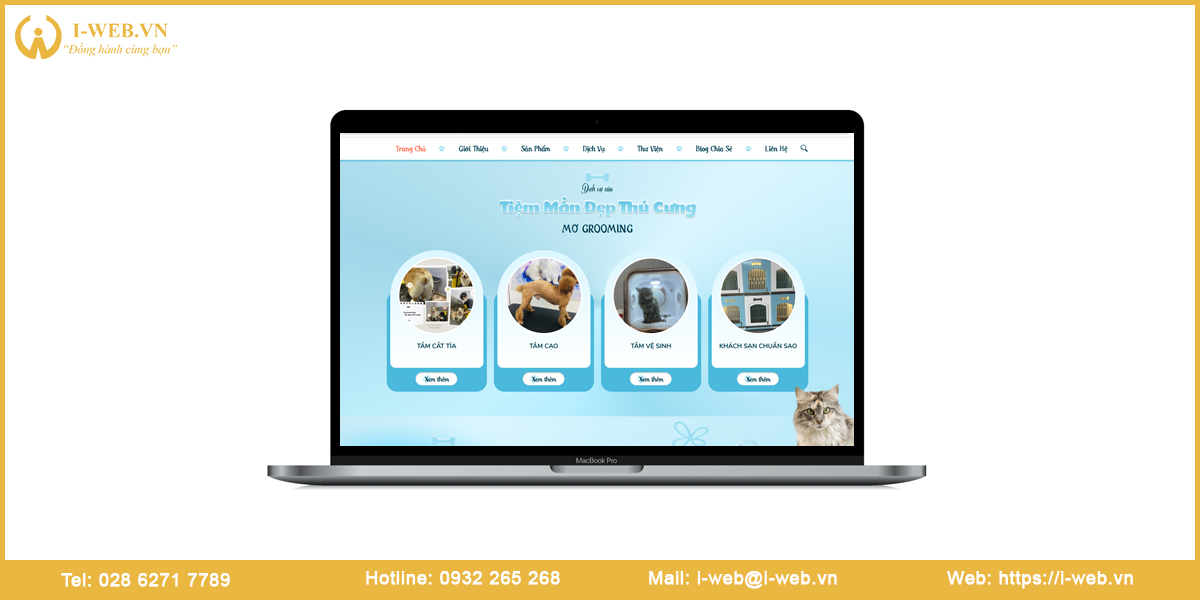 Lưu ý thiết kế web thú cưng