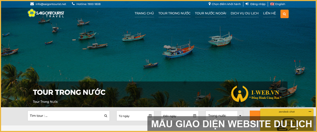 lưu ý giao diện thiết kế web du lịch