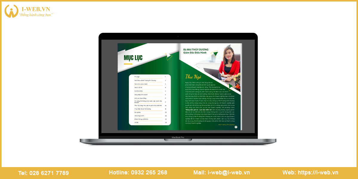 Mẫu thiết kế hồ sơ năng lực môi trường