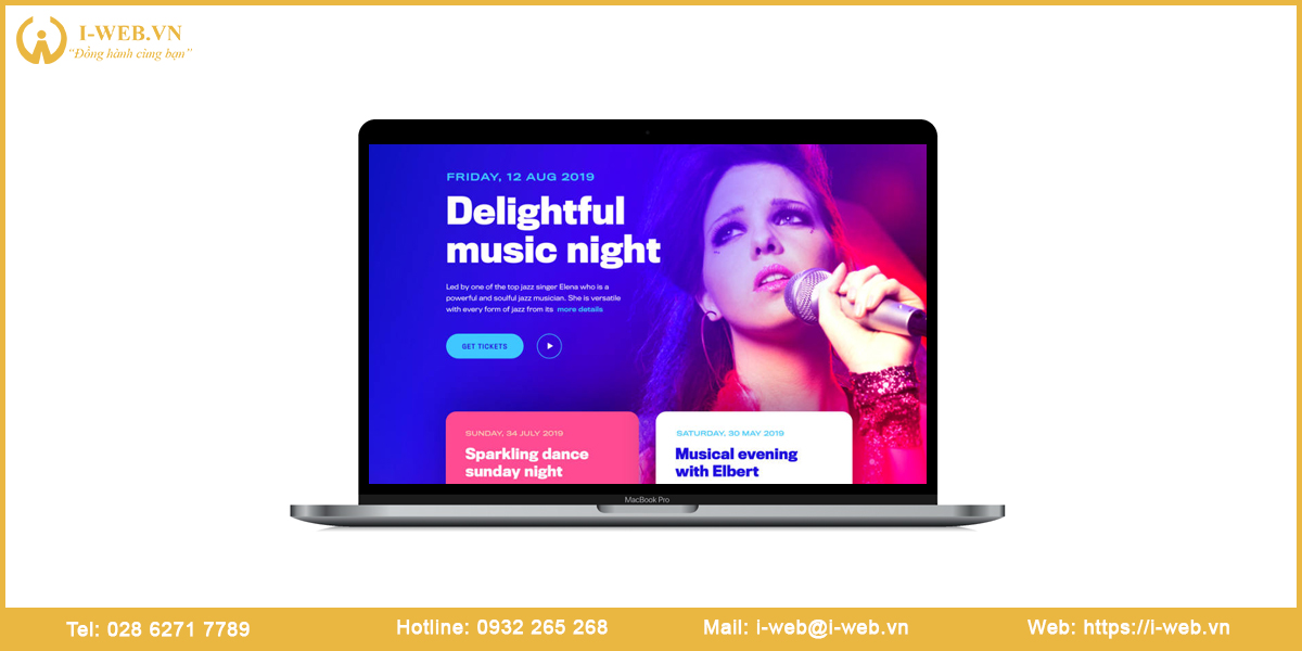 Mẫu thiết kế landing page sự kiện
