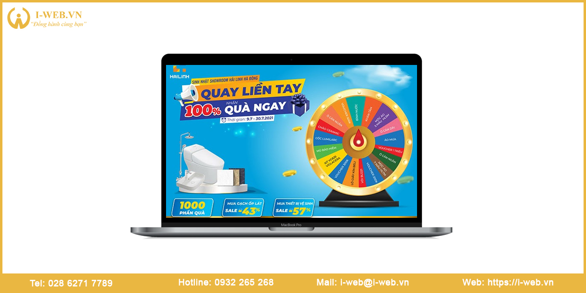 Mẫu thiết kế landing page vòng quay may mắn