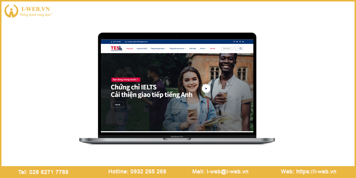 Mẫu website anh ngữ