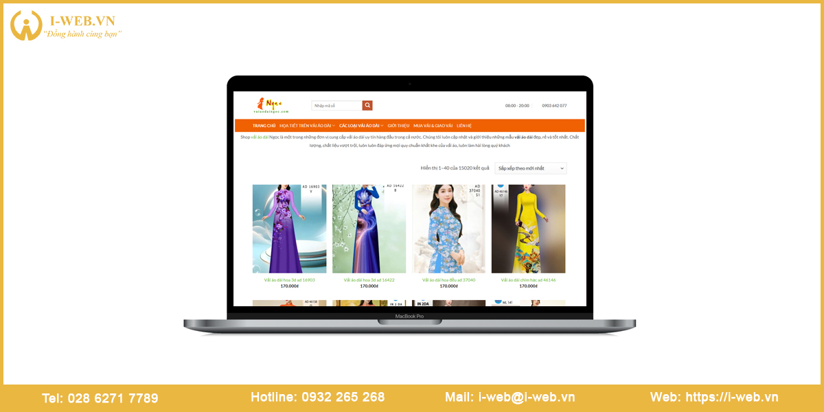 Mẫu website áo dài