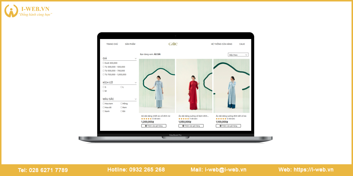 Mẫu website áo dài