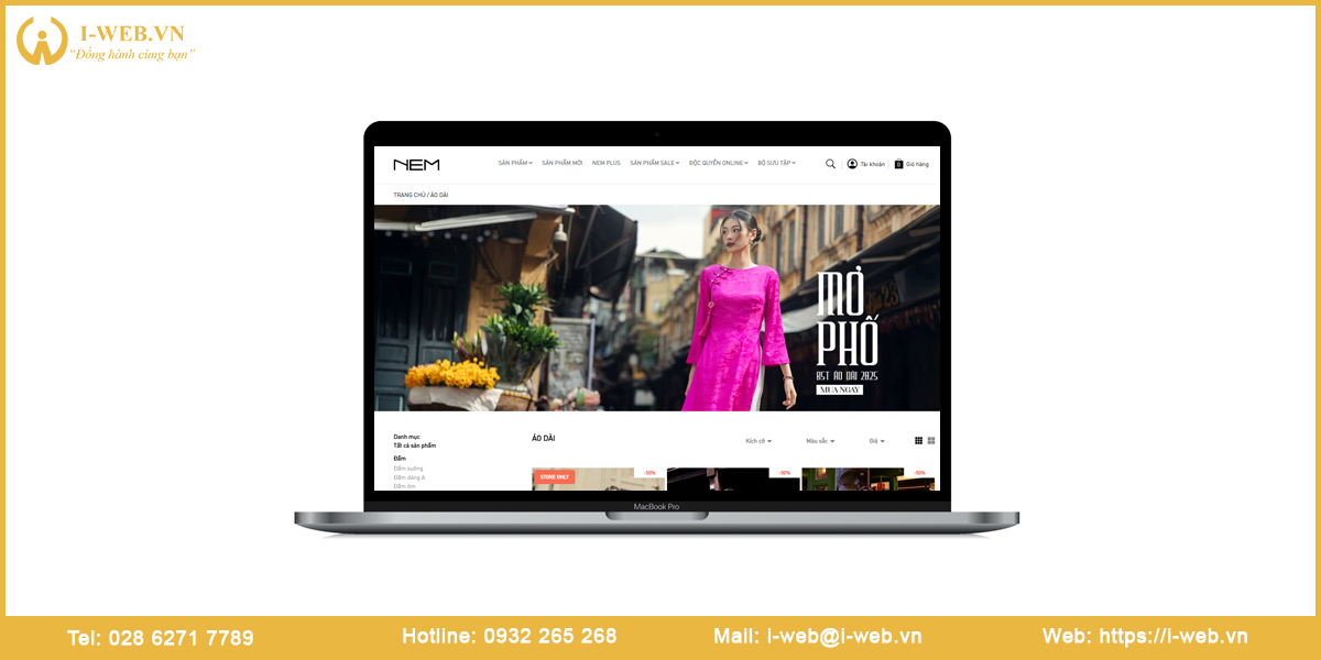 Mẫu website áo dài