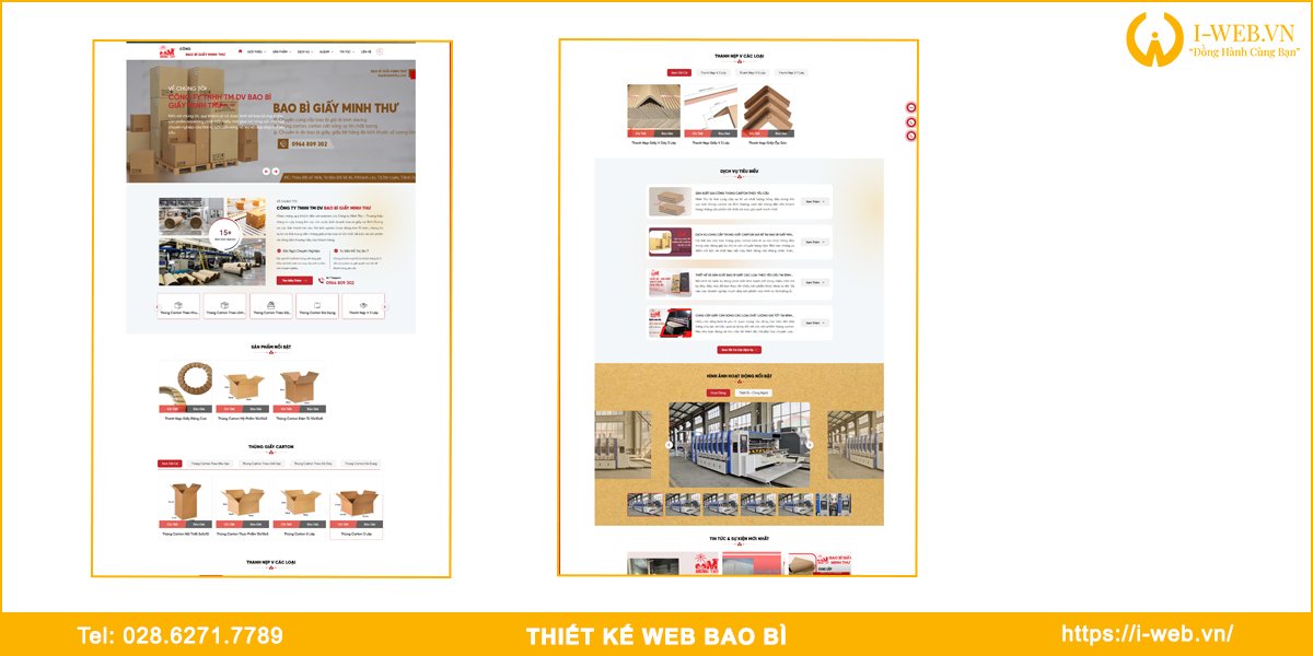 Mẫu web bao bì