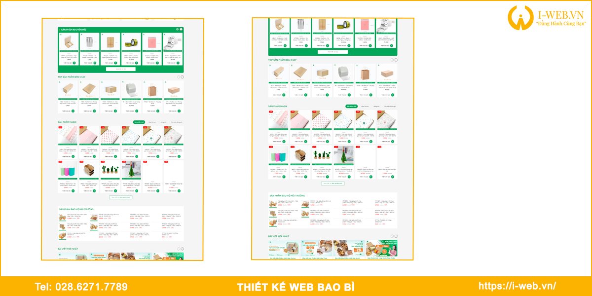 Mẫu web bao bì