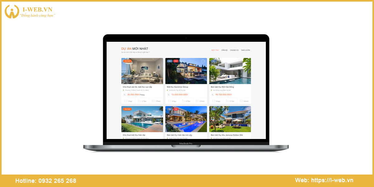 Mẫu web bất động sản