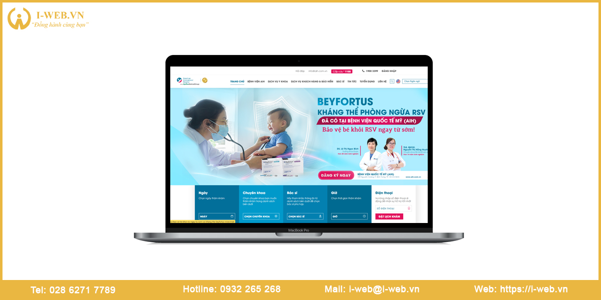 Mẫu thiết kế website bệnh viện