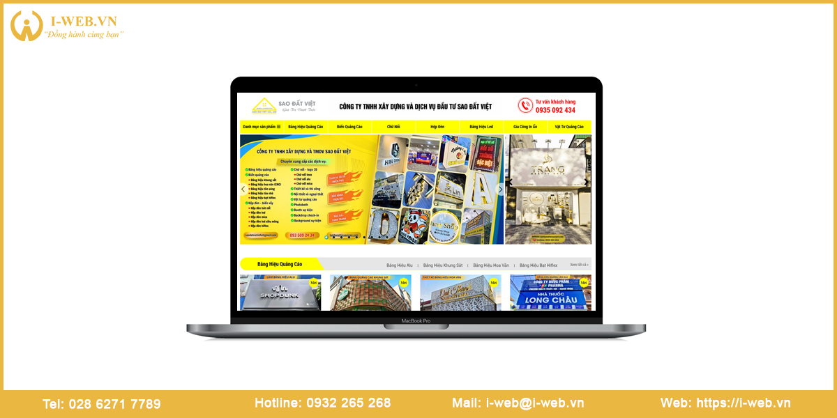 Mẫu website biển hiệu quảng cáo