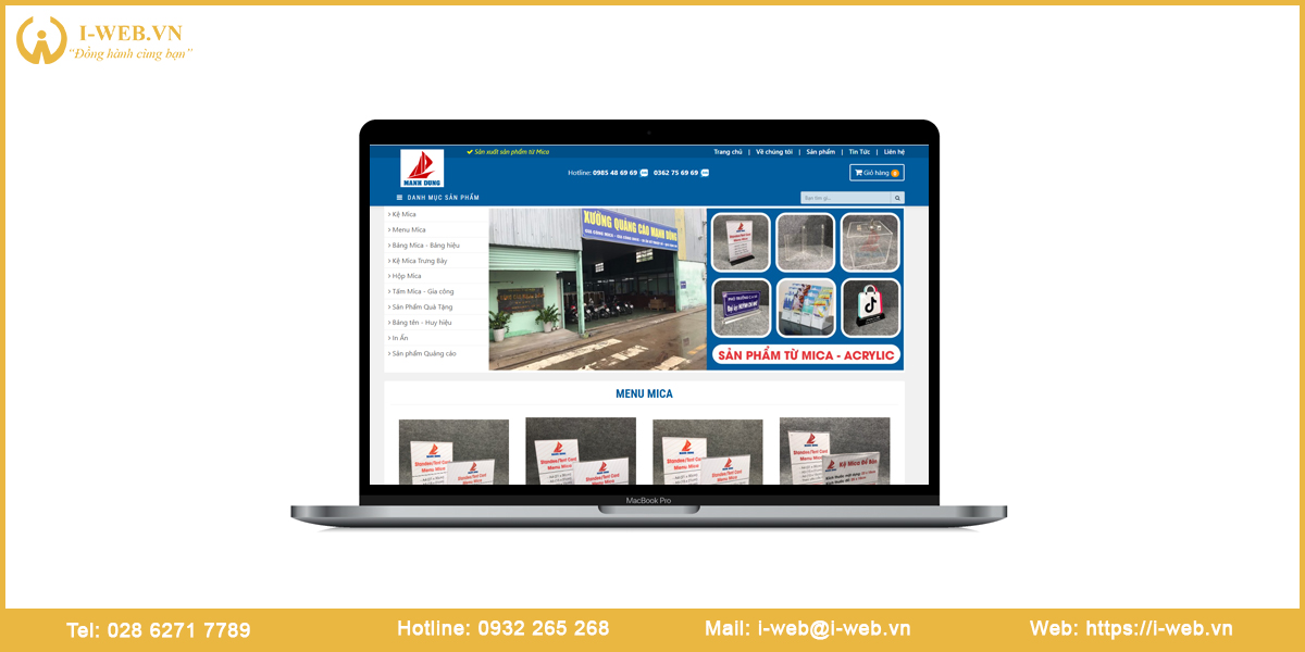 Mẫu website biển hiệu quảng cáo