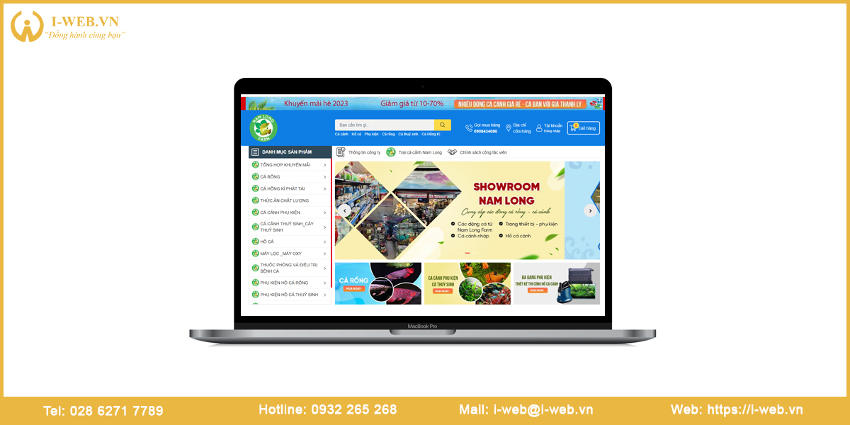 Mẫu website cá cảnh