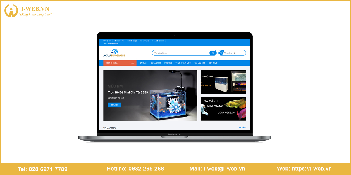Mẫu website cá cảnh