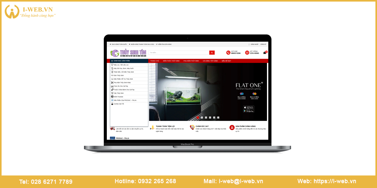 Mẫu website cá cảnh