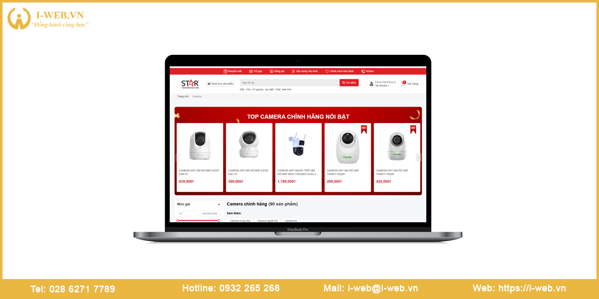 Mẫu website camera
