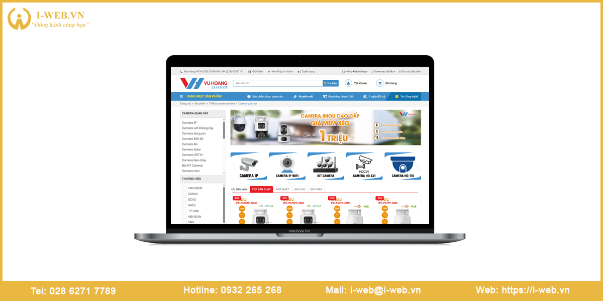 Mẫu website camera