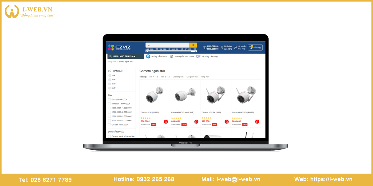 Mẫu website camera