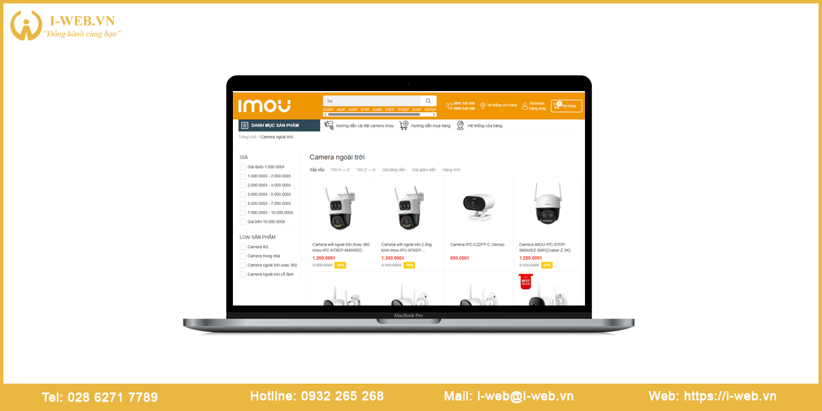 Mẫu website camera