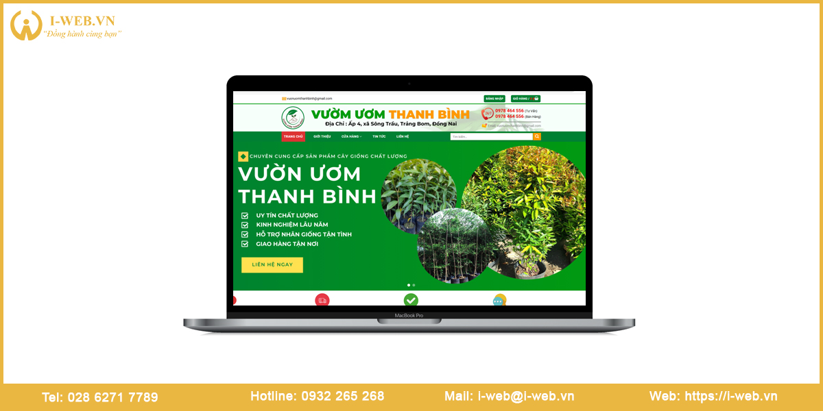 Mẫu website cây cảnh