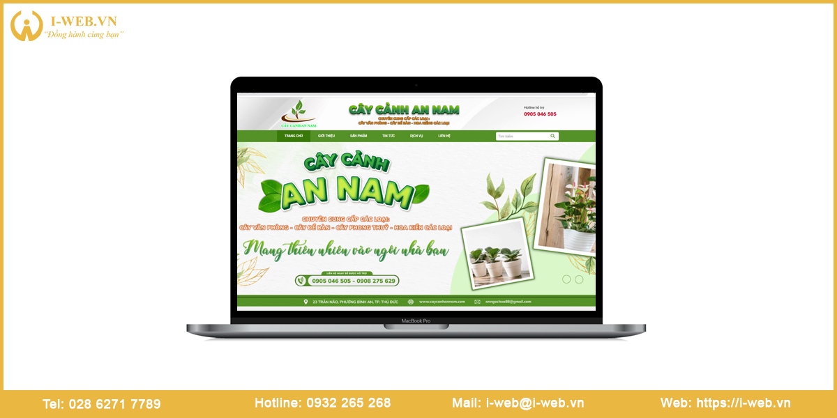 Mẫu website cây cảnh