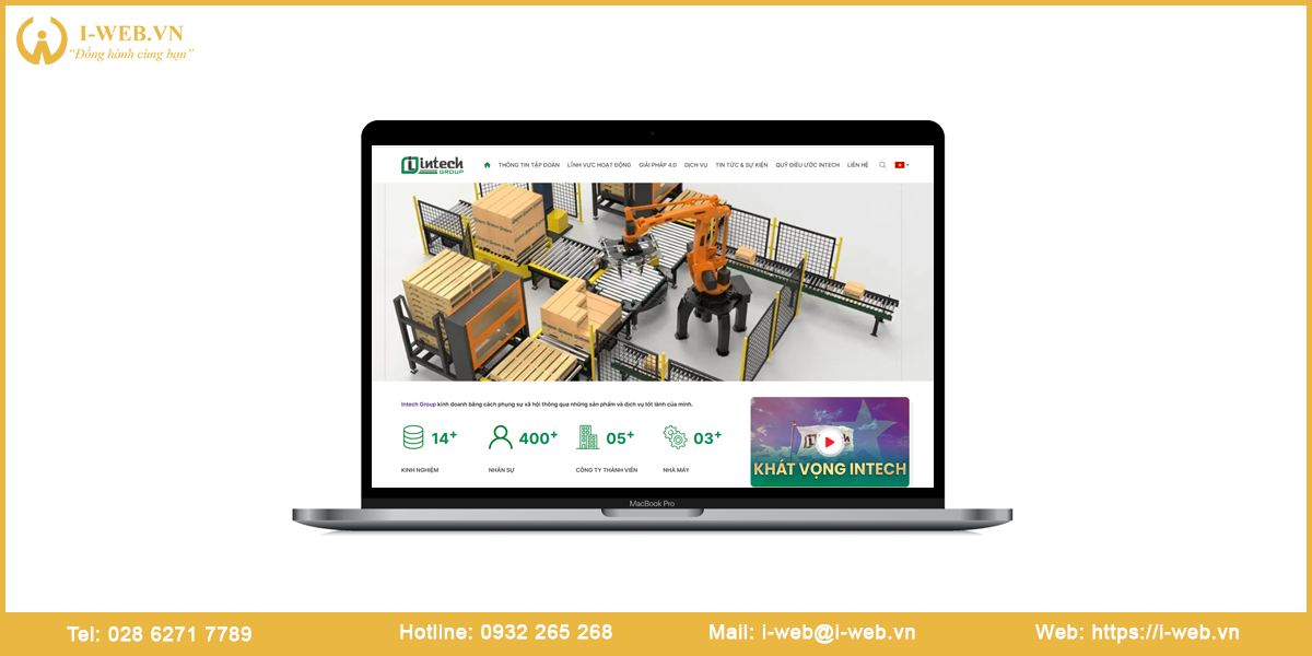 Mẫu website chế tạo máy