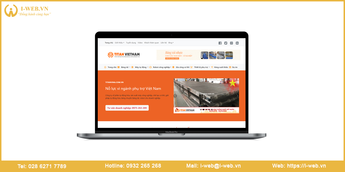 Mẫu website chế tạo máy