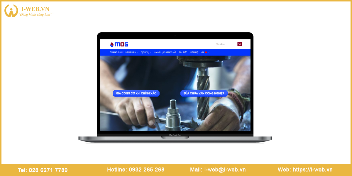Mẫu website chế tạo máy