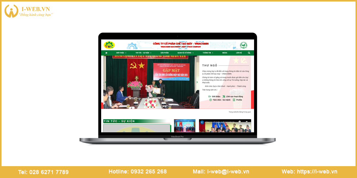 Mẫu website chế tạo máy