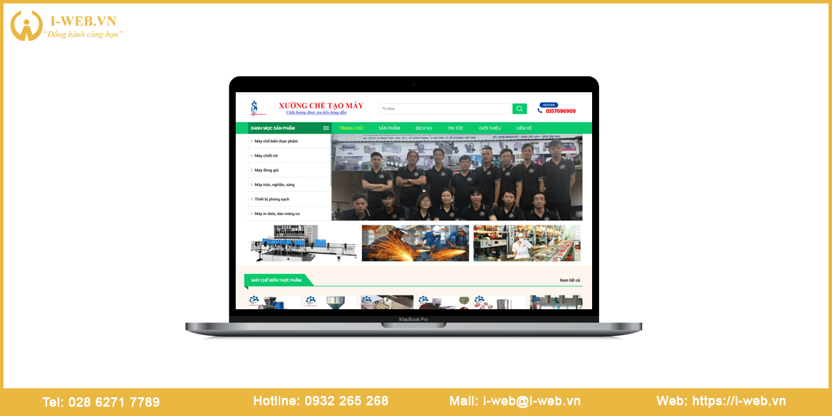 Mẫu website chế tạo máy