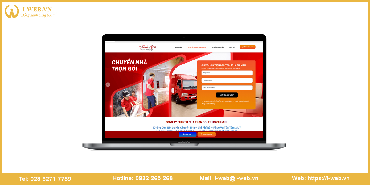Mẫu web dịch vụ chuyển nhà