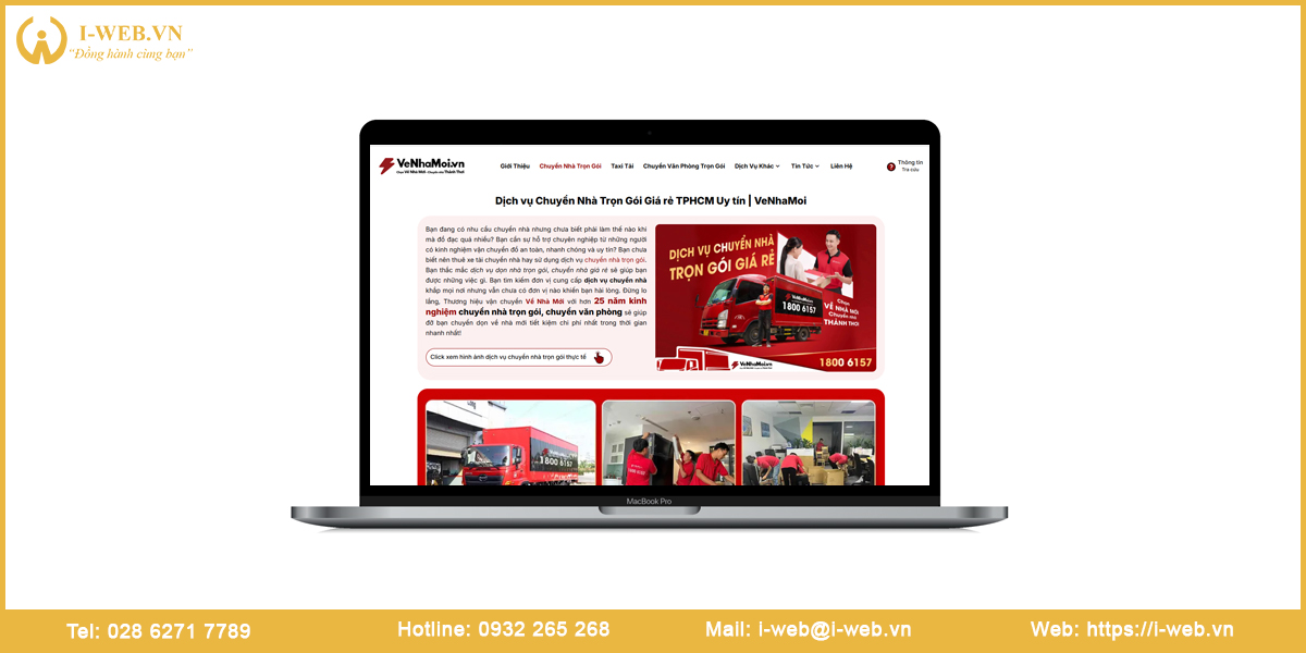 Mẫu web dịch vụ chuyển nhà