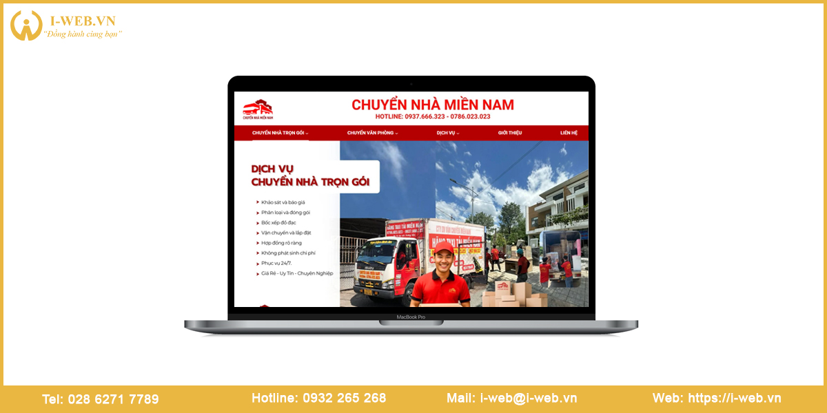 Mẫu web dịch vụ chuyển nhà