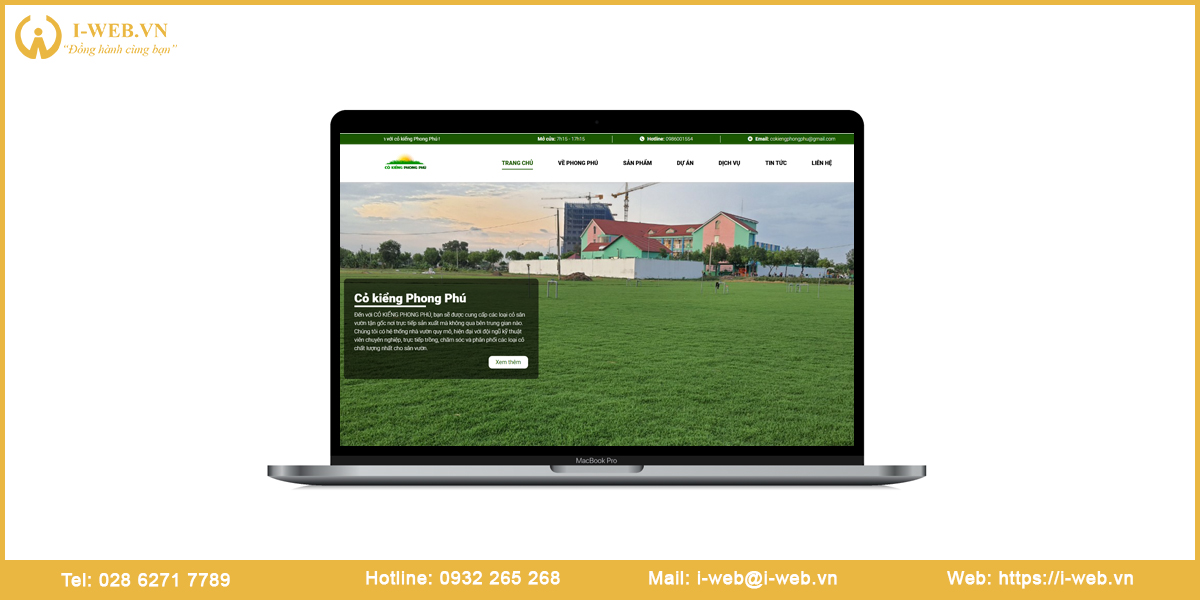 Mẫu website cỏ kiểng