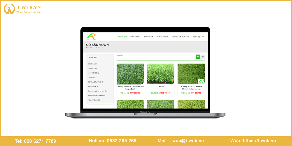 Mẫu website cỏ kiểng
