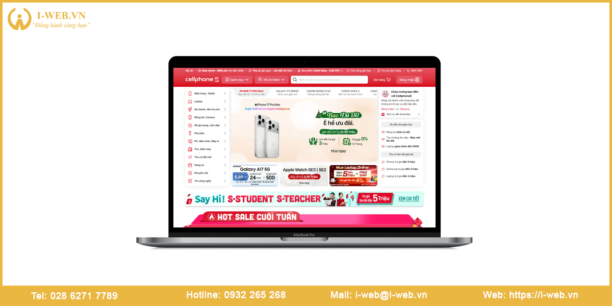 Mẫu thiết kế web công nghệ