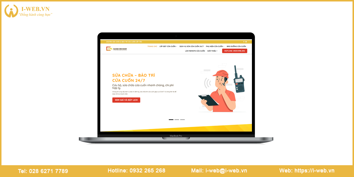 Mẫu web cửa cuốn