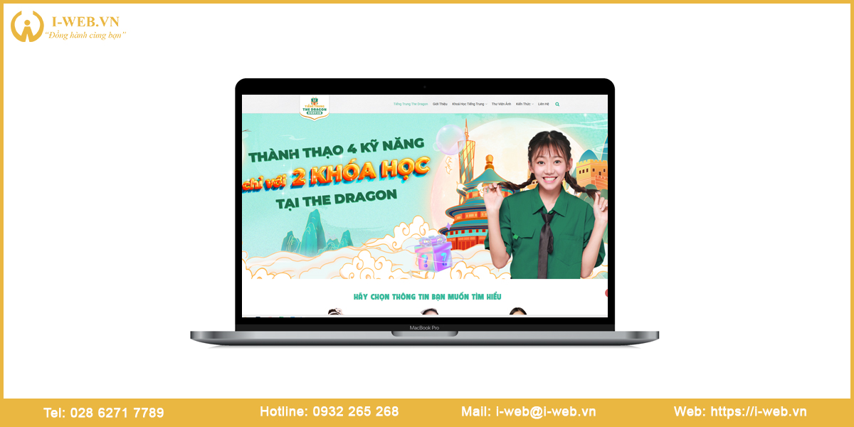 Mẫu website đào tạo tiếng trung