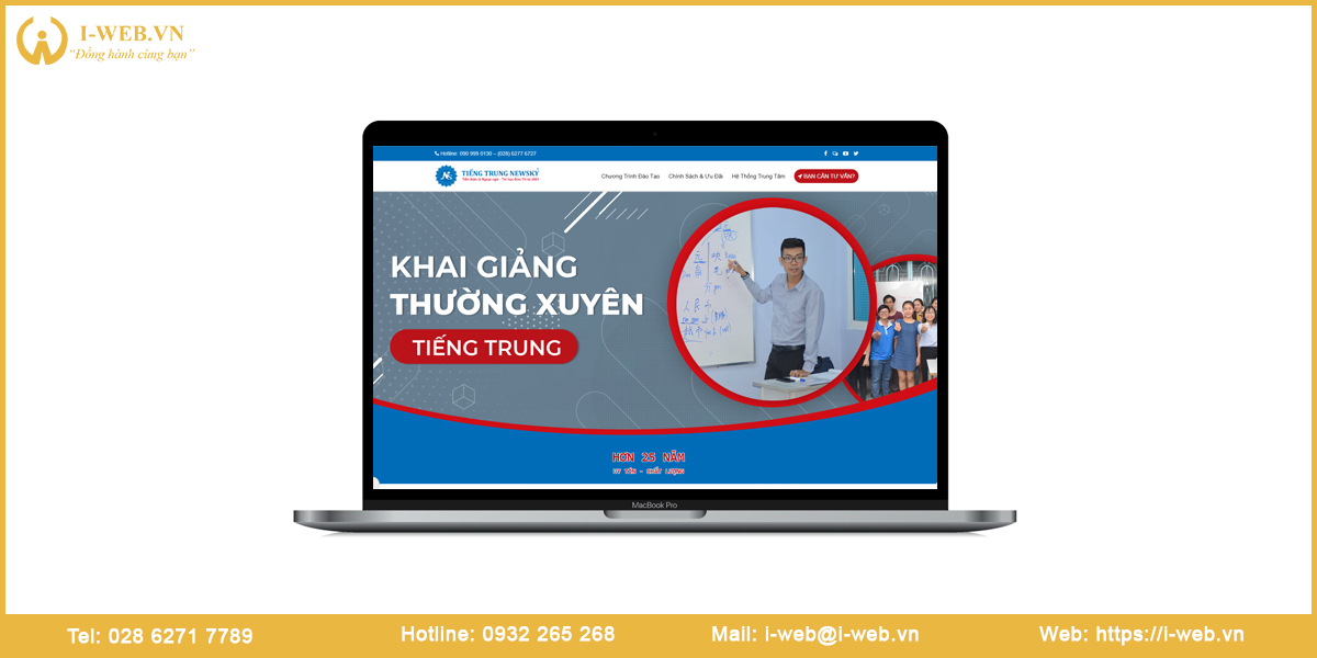 Mẫu website đào tạo tiếng trung