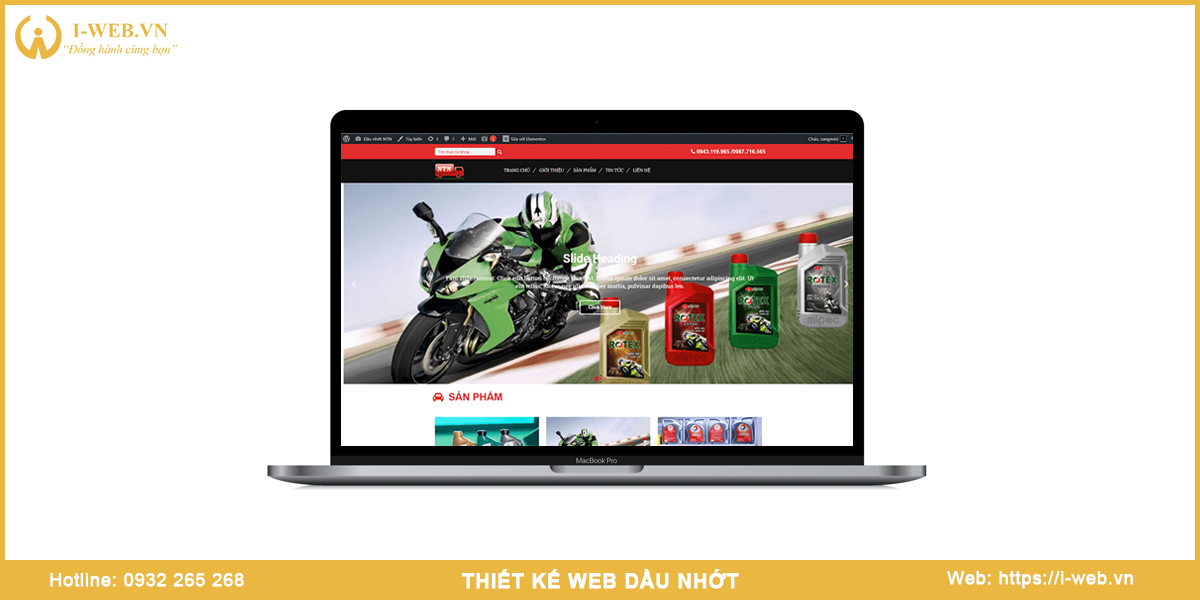 Mẫu web dầu nhớt