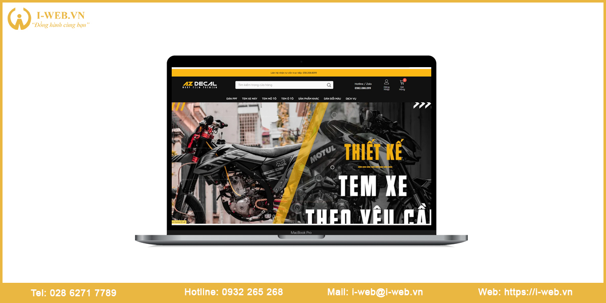 Mẫu web decal xe