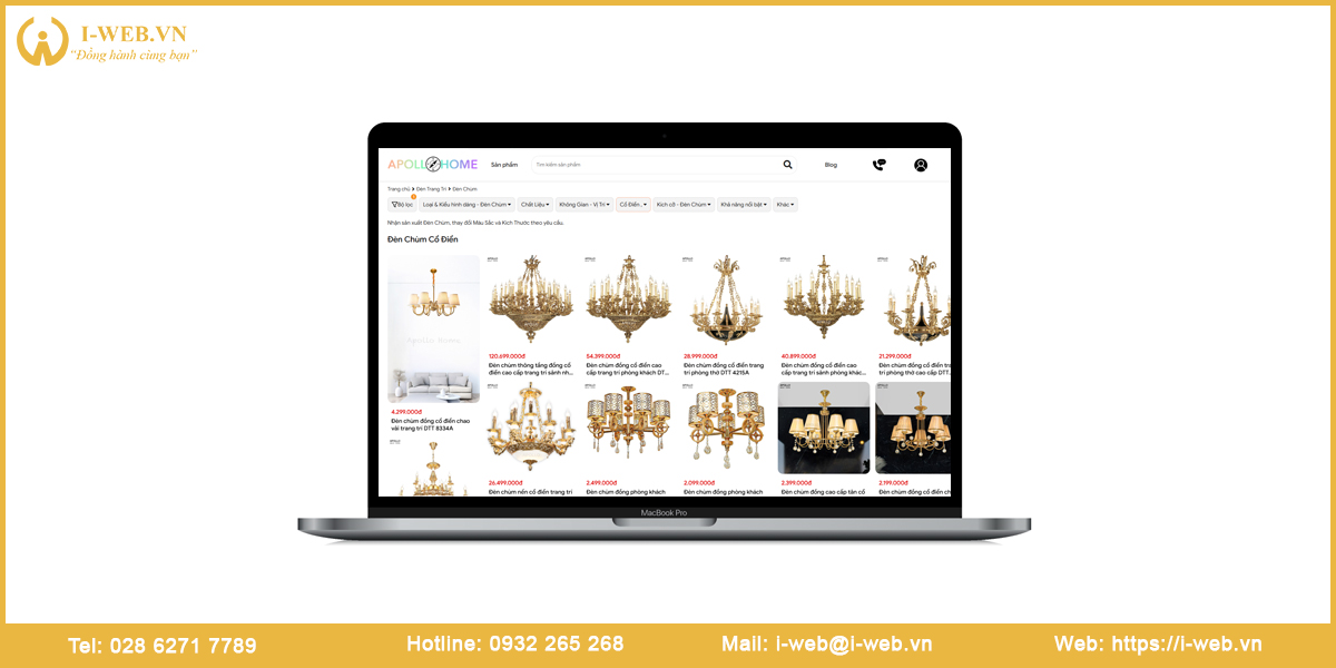 Mẫu web đèn trang trí