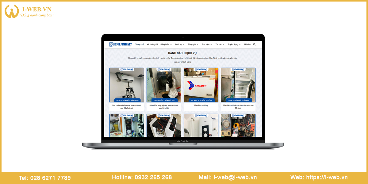 Mẫu website điện lạnh