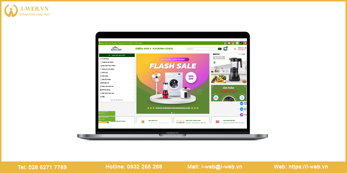 Mẫu website điện lạnh